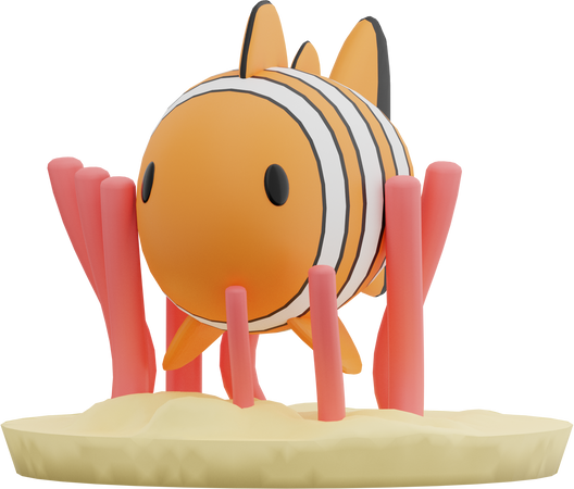 3D Clown Fish Illustration